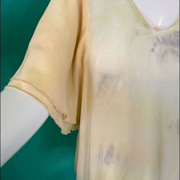 YOUNG FABULOUS & BROKE Flutter Sleeves Tie Dye Top.Size M - Picture 10 of 13